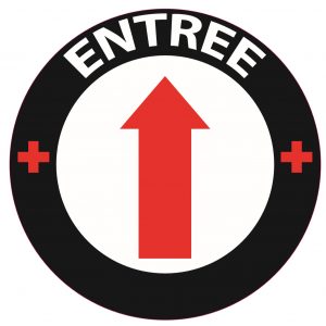Marquages au sol antidérapant Covid19 - Entrée